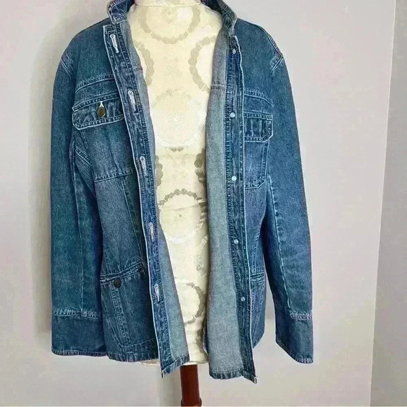 Bill Blass Jeans Women Size XL Denim Jacket Front Pockets Cotton - Picture 2 of 10